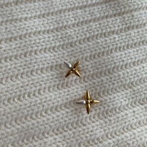Louis Vuitton Gold and Silver Star Earrings